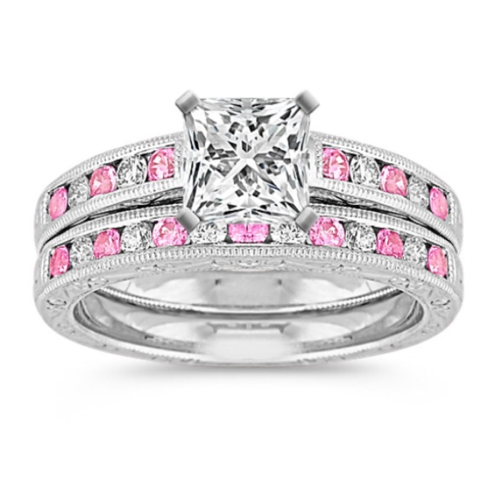 Shane Co. Engagement ring & wedding band (2) set